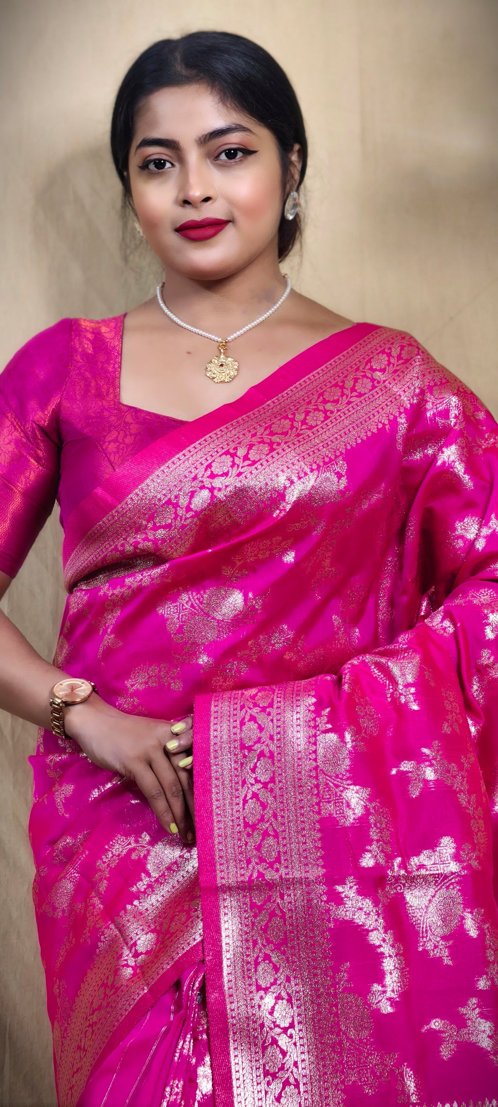 Sarees For Women Kanjivaram Silk Woven Wedding Saree | Diwali Gift Indian Gift Sari & Unstitched Blouse