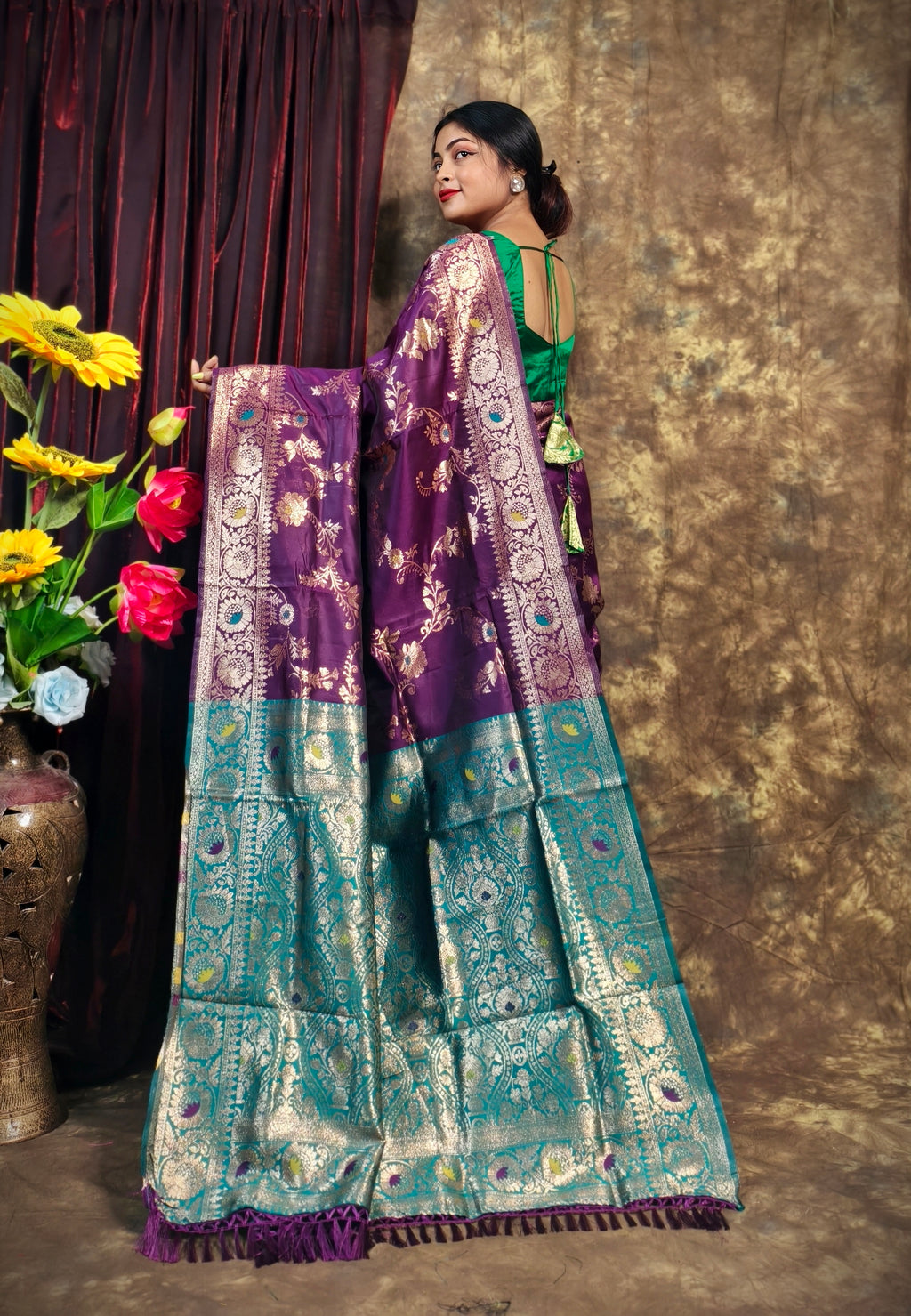 Sarees For Women Premium Banarasi Art Silk Woven Wedding Saree | Diwali Gift Indian Gift Sari & Unstitched Blouse